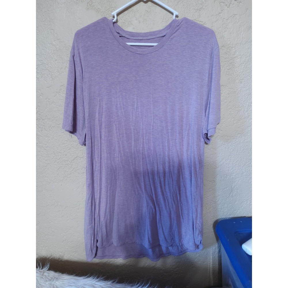 Lululemon Mens Heathered Purple Short Sleeve Training T-Shirt Crew Neck XL